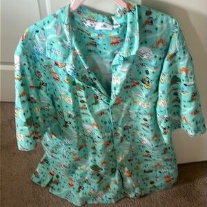 Disney parks button up shirt mens xxl disney rides